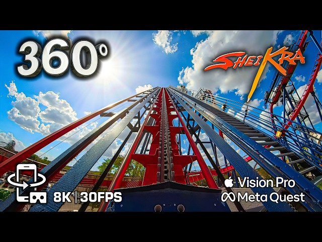 SheiKra 8K 360° POV: Front & Back Row | The Ultimate Dive VR Roller Coaster Experience