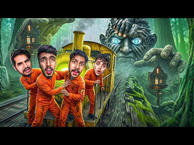 We FINALLY ESCAPED the Scary Forest by TRAIN! 😱