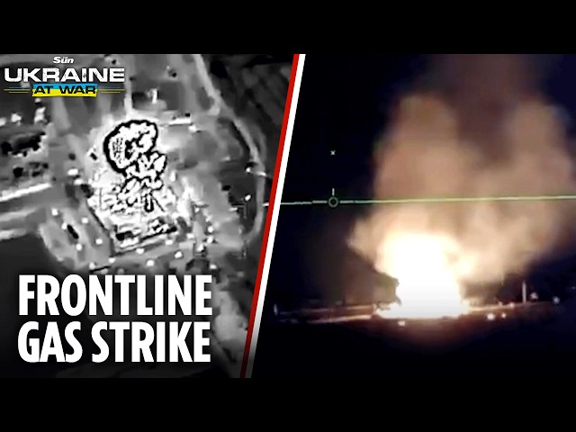 Ukraine RAINS DOWN destruction on Russian gas  infrastructure in occupied Zaporizhzhia