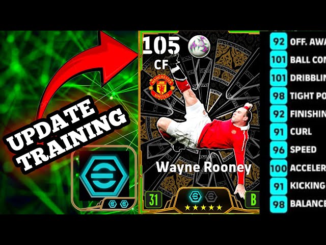 BEST TRAINING GUIDE FOR WAYNE ROONEY AND BOOSTER IN EFOOTBALL MOBILE 2026 🛑🔥