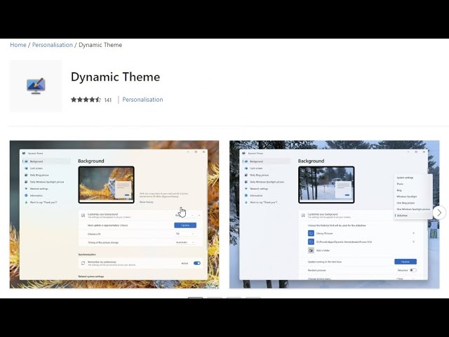 Dynamic Theme  -  Windows 10 & 11 - must have Windows app for your Lock Screen and background