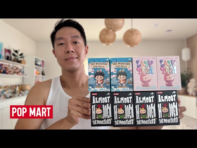 UNBOXING LABUBU SERIES BLIND BOXES! POP MART: THE MONSTERS Lazy Yoga, One Piece, Almost Hidden Vinyl