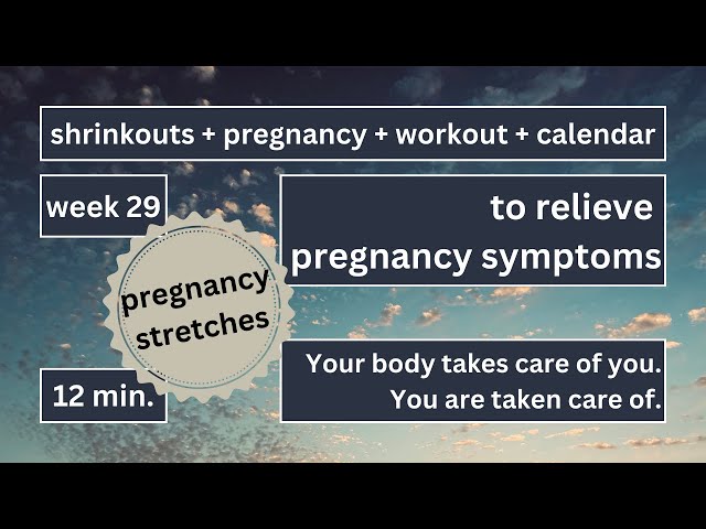 pregnancy workout | week 29 | pregnancy stretches | cure pregnancy symptoms | body mind | shrinkouts