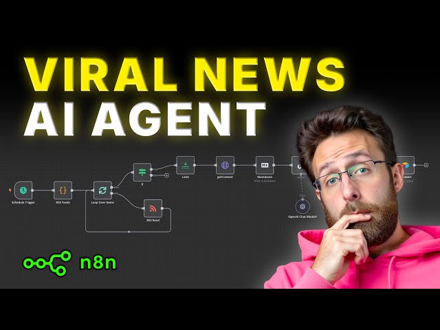 How to Build an AI Agent that Scrapes Viral News! (n8n tutorial)
