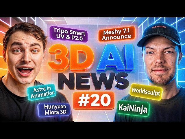 Tripo Smart UV, Meshy 4K & GPT-6 Astra Animates 3D - 3D AI News #20
