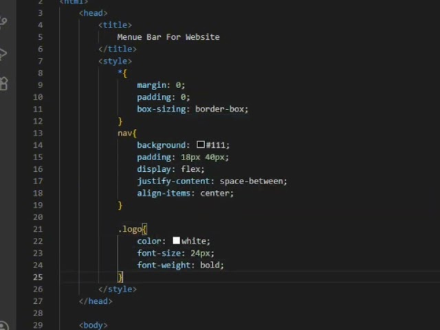 How to Create a Website Menu Using HTML & CSS 🚀 | YouTube, Facebook, Instagram & TikTok #shorts