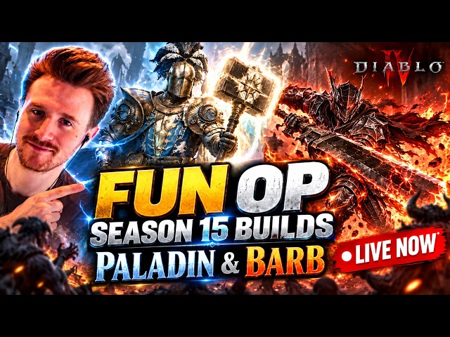 FUN OP Season 15 Builds Paladin & Barb LIVE NOW