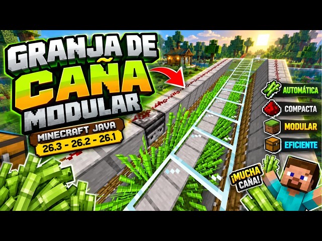 MODULAR SUGARCANE FARM MINECRAFT JAVA 26.3, 26.2, 26.1!!