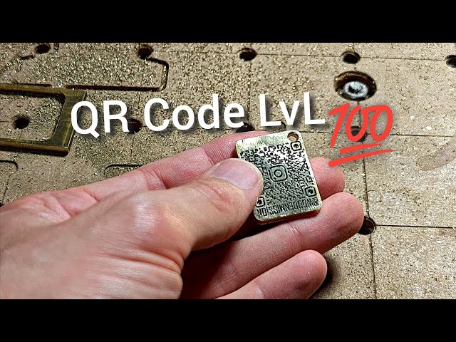 QR Code for Instagram engraved onto Brass #diy #instagram #qrcode 