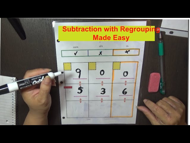 How to Regroup with Subtraction in less than 5 minutes  #mathstricks #mathematics #subtraction