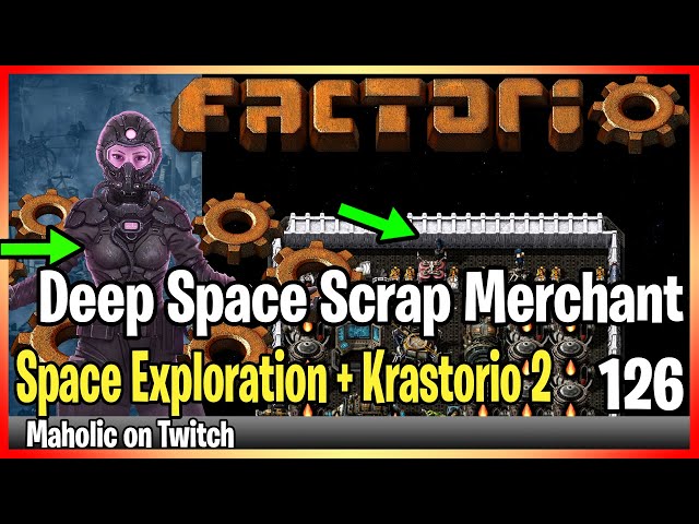 ⚙️Factorio Space Exploration & Krastorio 2 Mod✅🏭➡️Scrap life on Cosmic Dustlands x126