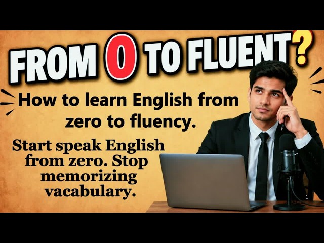 How to learn English from zero to fluency || improve your English Fluency fast || stop memorizing ✅️