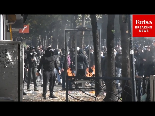 WATCH: Albanians Clash With Police Amid Anti-Government 'Flamingo' Protests