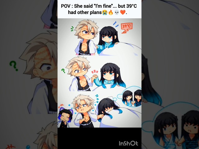 MITSURI SAID “I’M FINE” 😭🔥 BUT 39°C?! 🥵💗 #demonslayer #fyp #trending #viral #shorts