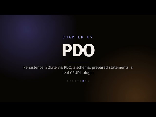 Simple PHP Engine — a PHP 8.5 tutorial in nine chapters (4K)