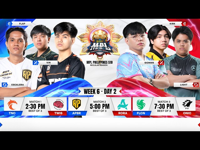 🔴 LIVE | MPL PH S18 | ENGLISH - Week 6 Day 2