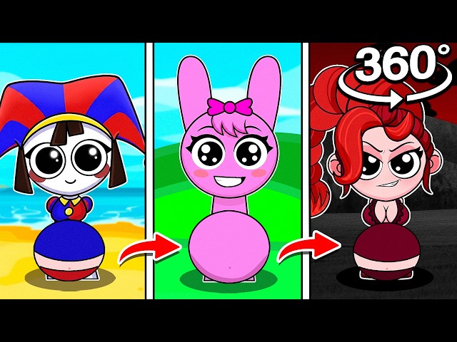 Sprunki POMNI And LILY LOVEBRAIDS React In 360! | Poppy Playtime 5, Digital Circus