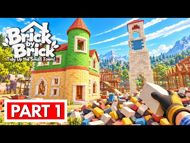 BRICK BY BRICK: TIDY UP THE SMALL TOWN! - Full Gameplay Walkthrough Part 1 [FULL GAME] No Commentary