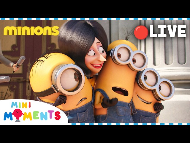 LIVE 🔴 ULTIMATE MINIONS MARATHON 🍌⚠️💛 Funny and Silly Minions Movie Clips | Mini Moments