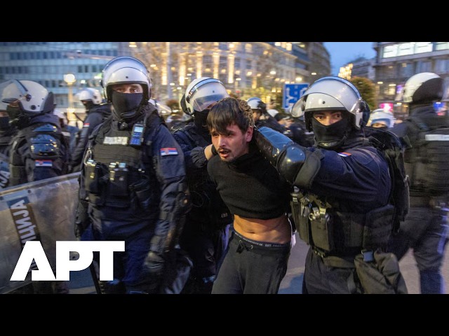 Belgrade Protest Turns Violent As Students And Police Clash Near University Buildings | APT