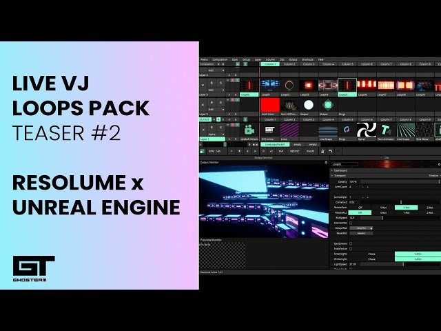 Live VJ Loops Pack - Unreal Engine x Resolume - Ghosteam - Teaser #2