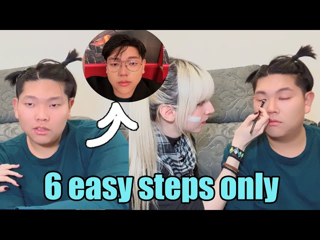 Fast and easy makeup for asian guys | teaching my friend | feat. Chen & Hao