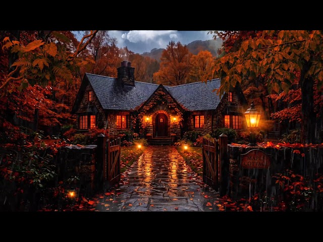 Misty Autumn Rain 🍁 Mellow Jazz Piano & Soft Rain Sounds for Cozy Evenings, Study & Relaxation