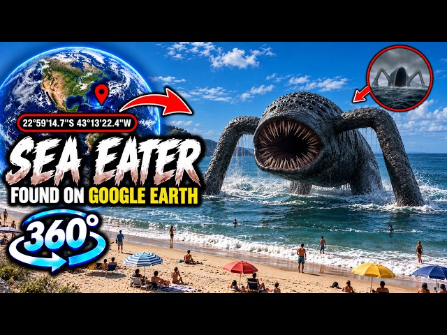 360° VR | Sea Eater Spotted Attacking a Beach on Google Earth?!