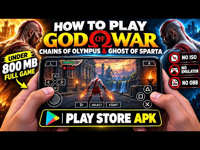 How to Play God of War Games on Android | Chains of Olympus & Ghost of Sparta PPSSPP Guide!