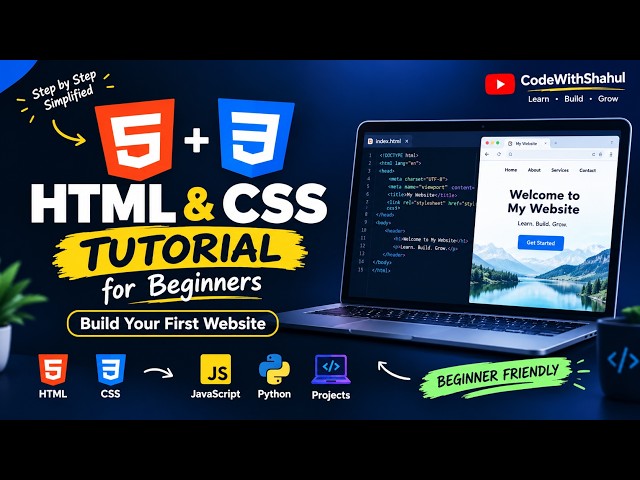 HTML & CSS Tutorial for Beginners | Build Your First Website 🚀