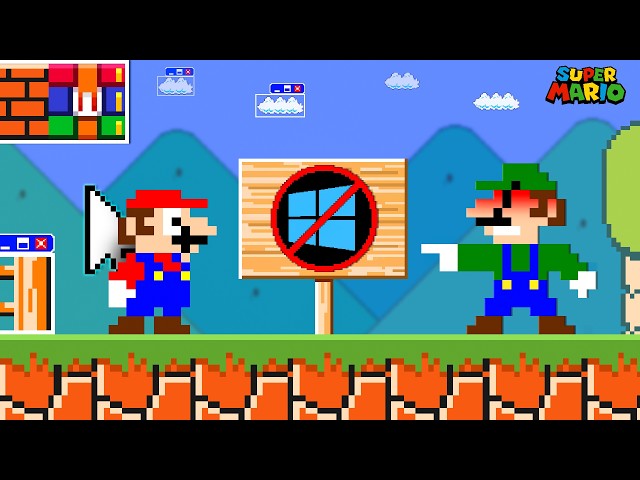 Super Mario Bros., But Windows 10 is FORBIDDEN