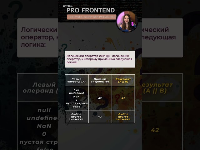 Оператор нулевого слияния и логическое ИЛИ #frontend #javascript #typescript #junior