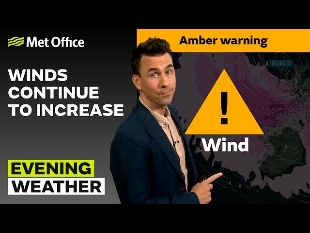 24/10/2026 - Winds continue to strengthen - Evening Weather Forecast UK - Met Office Weather