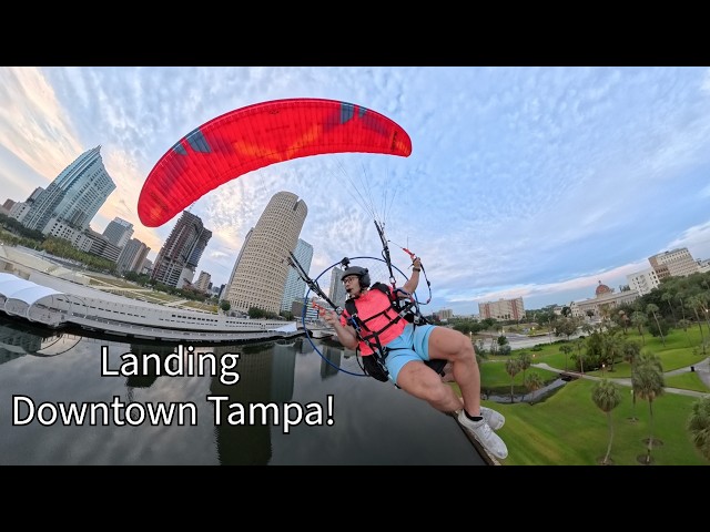 Landing My Paramotor In Downtown Tampa| Guy Yells At me.