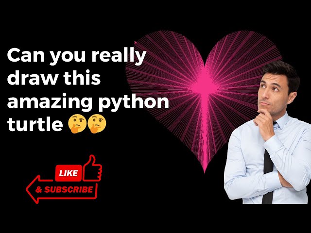 Heart Shape Pattern Turtle Graphics Design using Python🤔 #coding #python #turtle #programming #code