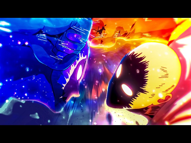 COSMIC GAROU VS SAITAMA FULL FIGHT | ONE PUNCH MAN MANGA ANIMATION