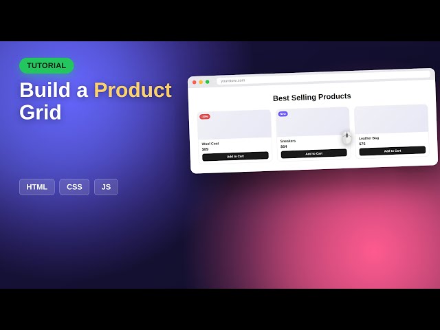 Building a Modern Product Grid with CSS Grid 🛍️ | E-Commerce Website