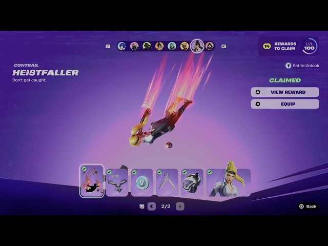 How to Unlock Heistfaller Contrail in Fortnite | Battle Pass Rewards Page 2