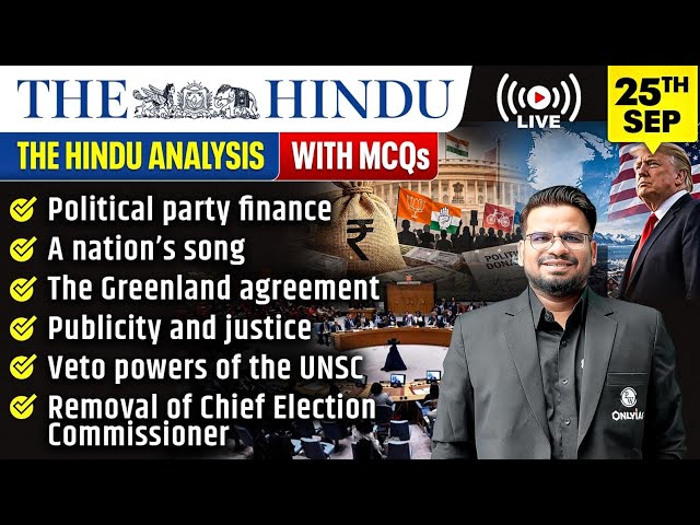 The Hindu Analysis | 25th September 2026 | The Hindu Newspaper  - Practice Questions | Prashant Sir
