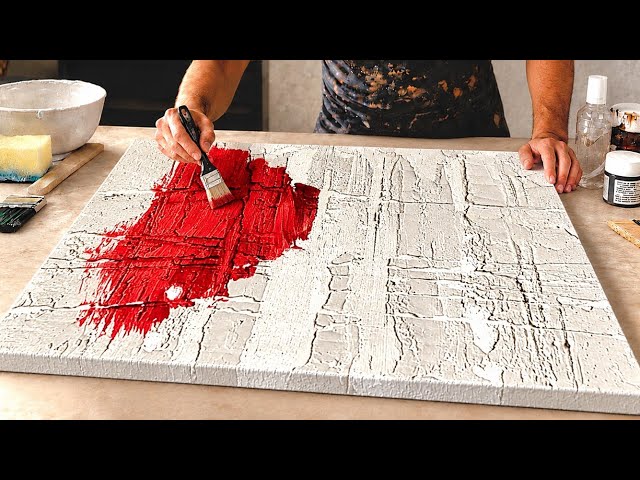 Stunning 3D TEXTURED Art / Bold ABSTRACT ACRYLIC Painting / Creative PALETTE KNIFE Techniques