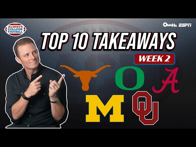McElroy’s Top 10 takeaways from week 2 | Always College Football