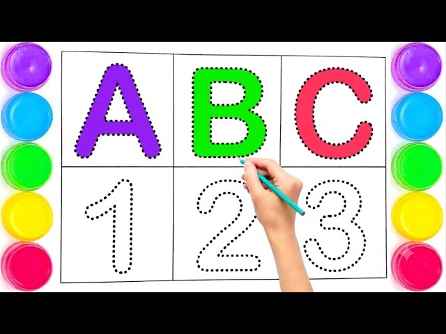 ABC,  Counting 123 &  2D Shapes |  Learning Video for Preschool Kids