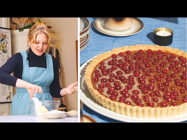KOLAPAJ MED RÖDA VINBÄR | Swedish Caramel Pie with Red Currants | A Fest & fika recipe!