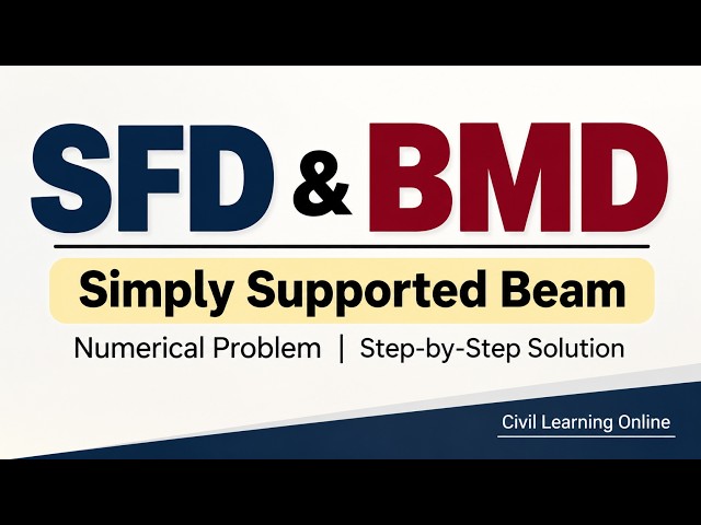 Shear Force and Bending Moment Diagram | SFD & BMD Numerical Problem | Structural Analysis