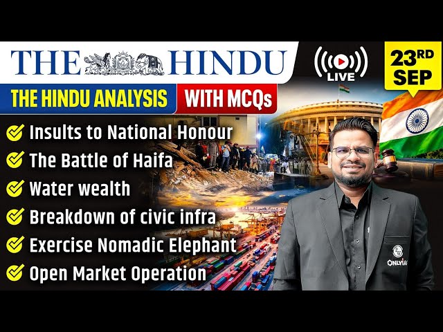 The Hindu Analysis | 23rd September 2026 | The Hindu Newspaper  - Practice Questions | Prashant Sir