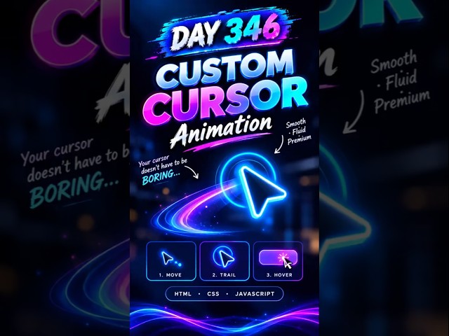 CUSTOM CURSOR ANIMATION|HTML CSS|#shorts #coding #programming #tutorial