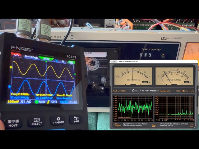 TEAC C-3 Tape Deck Repair, Part 8: Motor Speed, Wow & Flutter Tests