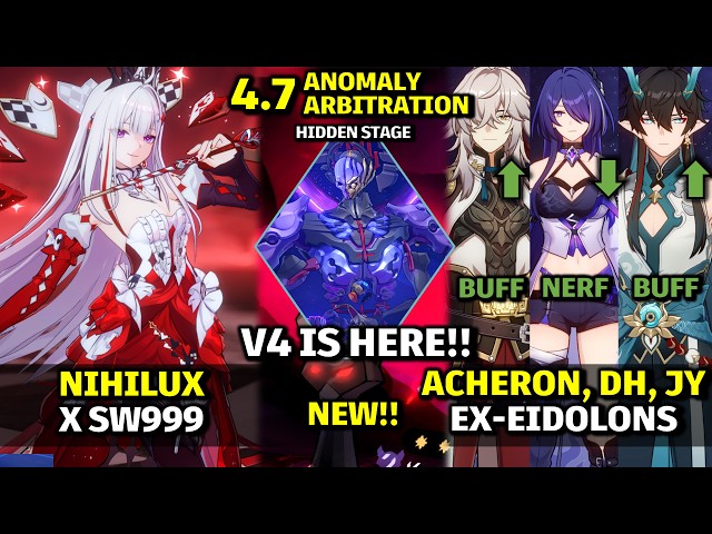 V4 IS HERE! E0S1 Nihilux & EX-Eidolons (Acheron, DHIL, JY) Showcase | Honkai: Star Rail 4.7 BETA