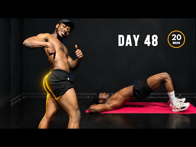 🔥 DAY 48 | Get Bigger Glutes in 20 Min | Intense Glute & Hip Workout at Home | No Equipment