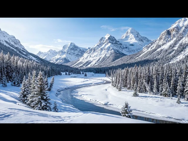 Whispers of Winter: A Majestic Mountain Valley Awaits You